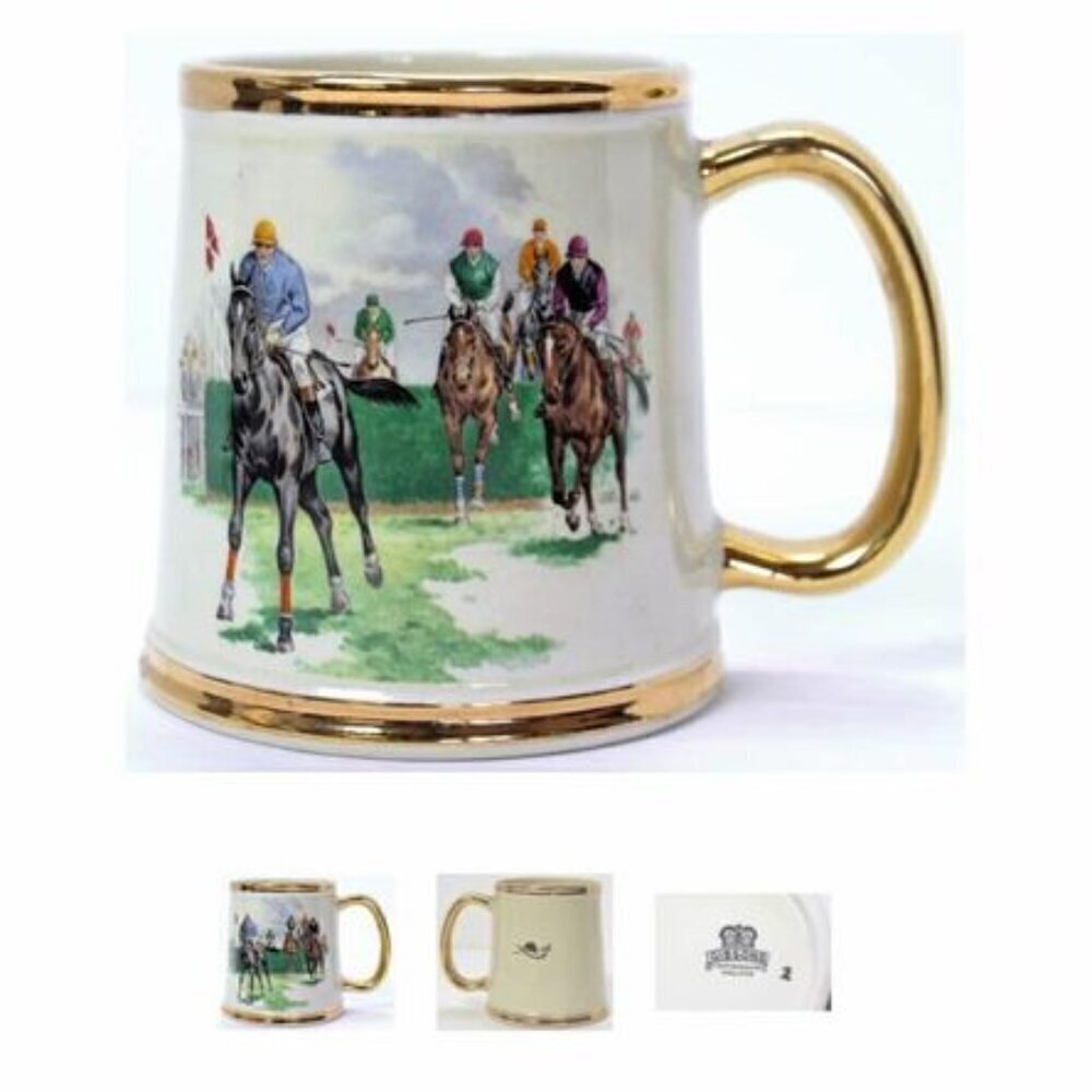 Collectors item!! Gibsons staffordshire steeplechase mug! Excellent condition!